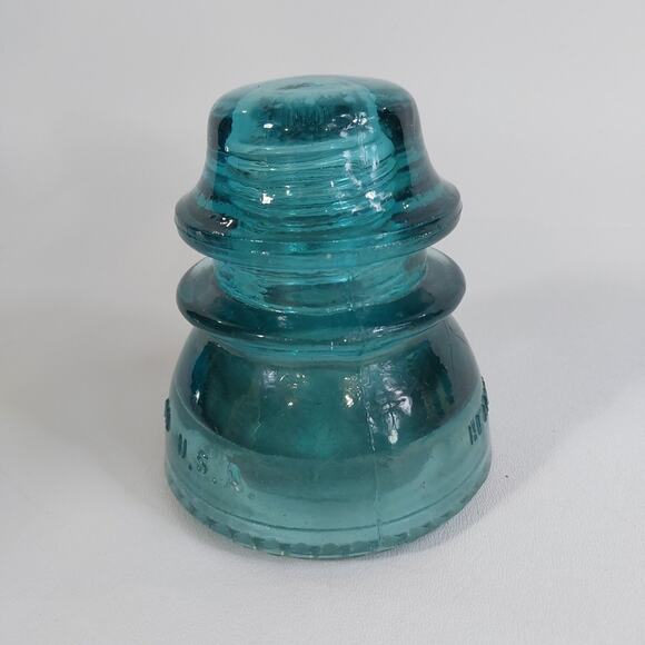 Vintage Hemingray‎ # 42 Aqua Insulator 4" Height VGC - Picture 4 of 6